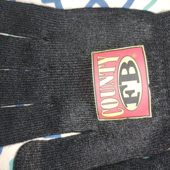 Men's black FB Country knit winter gloves and beanie set. Made in China. - Picture 7 of 7